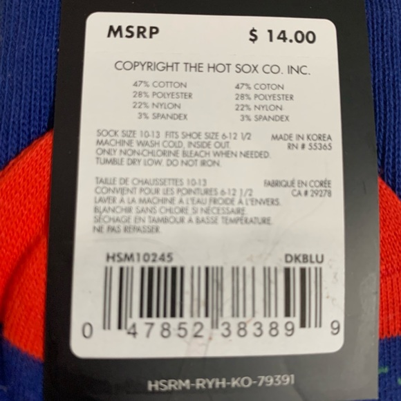 Hot Sox Men’s Horse Crew Socks - Picture 5 of 5